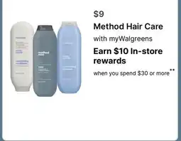 Walgreens Method Hair Care offer