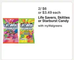 Walgreens Life Savers, Skittles or Starburst Candy offer