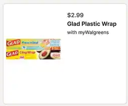 Walgreens Glad Plastic Wrap offer