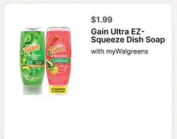 Walgreens Gain Ultra EZ-Squeeze Dish Soap offer