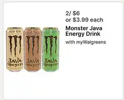 Walgreens Monster Java Energy Drink offer
