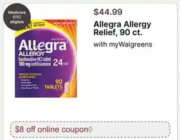 Walgreens Allegra Allergy Relief offer