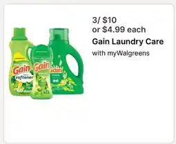 Walgreens Gain Laundry Care offer