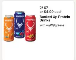 Walgreens Bucked Up Protein Drinks offer