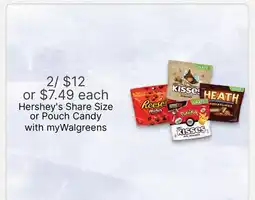 Walgreens Hershey's Share Size or Pouch Candy offer