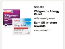 Walgreens Walgreens Allergy Relief offer