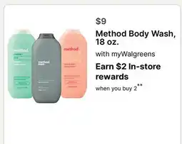 Walgreens Method Body Wash offer