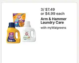 Walgreens Arm & Hammer Laundry Care offer