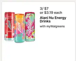 Walgreens Alani Nu Energy Drinks offer