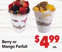 Vallarta Supermarkets Berry or Mango Parfait offer