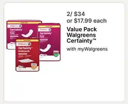 Walgreens Value Pack Walgreens Certainty offer