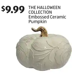 Aldi THE HALLOWEEN COLLECTION Embossed Ceramic Pumpkin offer