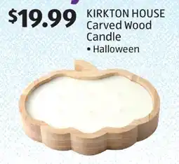 Aldi KIRKTON HOUSE Carved Wood Candle offer