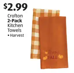 Aldi Crofton 2-Pack Kitchen Towels offer