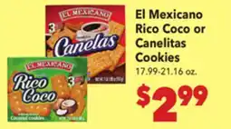 Vallarta Supermarkets El Mexicano Rico Coco or Canelitas Cookies offer