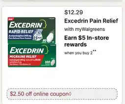 Walgreens Excedrin Pain Relief offer