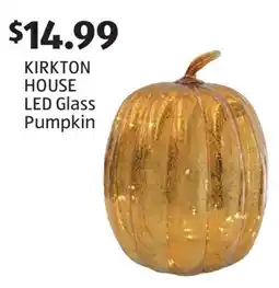 Aldi KIRKTON HOUSE LED Glass Pumpkin offer