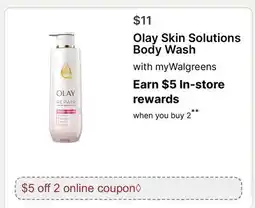 Walgreens Olay Skin Solutions Body Wash offer