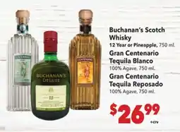 Vallarta Supermarkets Buchanan's Scotch Whisky offer