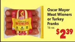 Vallarta Supermarkets Oscar Mayer Meat Wieners or Turkey Franks offer
