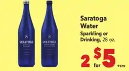 Vallarta Supermarkets Saratoga Water offer