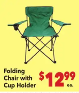 Vallarta Supermarkets Folding Chair with Cup Holder offer