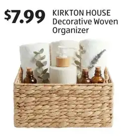 Aldi KIRKTON HOUSE Decorative Woven Organizer offer