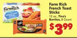 Vallarta Supermarkets Farm Rich French Toast Sticks offer