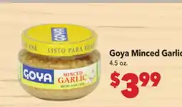 Vallarta Supermarkets Goya Minced Garlic offer