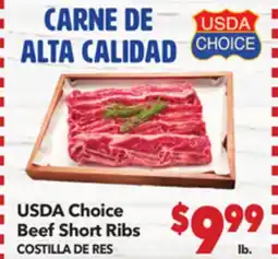 Vallarta Supermarkets USDA Choice Beef Short Ribs / CARNE DE ALTA CALIDAD offer