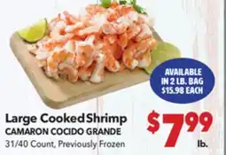 Vallarta Supermarkets Large Cooked Shrimp offer
