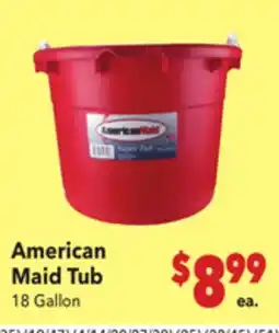 Vallarta Supermarkets American Maid Tub offer