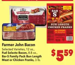 Vallarta Supermarkets Farmer John Bacon offer