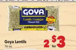 Vallarta Supermarkets Goya Lentils offer
