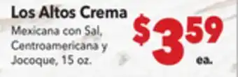 Vallarta Supermarkets Los Altos Crema offer