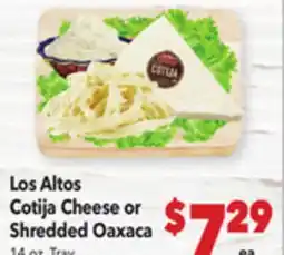 Vallarta Supermarkets Los Altos Cotija Cheese or Shredded Oaxaca offer