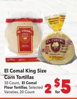 Vallarta Supermarkets El Comal King Size Corn Tortillas offer