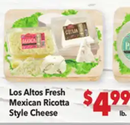 Vallarta Supermarkets Los Altos Fresh Mexican Ricotta Style Cheese offer