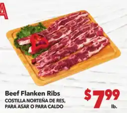 Vallarta Supermarkets Beef Flanken Ribs / COSTILLA NORTÉNA DE RES, PARA ASAR O PARA CALDO offer