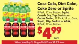 Vallarta Supermarkets Coca Cola, Diet Coke, Coke Zero or Sprite offer