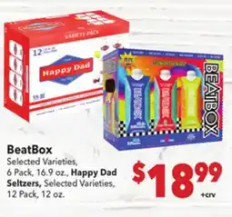 Vallarta Supermarkets BeatBox Seltzers offer