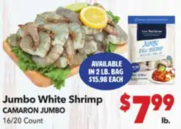 Vallarta Supermarkets Jumbo White Shrimp/ CAMARON JUMBO offer