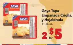 Vallarta Supermarkets Goya Tapa Empanada Criolla, y Hojaldrada offer