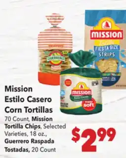 Vallarta Supermarkets Mission Estilo Casero Corn Tortillas offer