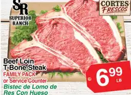 Superior Grocers Beef Loin T-Bone Steak offer