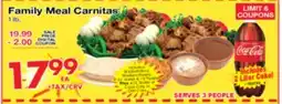 Superior Grocers Family Meal Carnitas offer