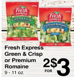 Superior Grocers Fresh Express Green & Crisp or Premium Romaine offer
