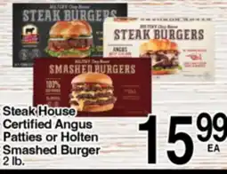 Superior Grocers Steak House Certified Angus Patties or Holten Smashed Burger offer