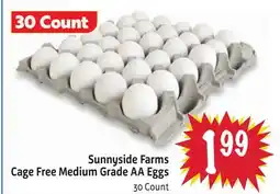 Foodmaxx Sunnyside Farms Cage Free Medium Grade AA Eggs offer