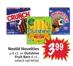 Foodmaxx Nestlé Novelties 4-6 ct. or Outshine Fruit Bars 6 ct offer